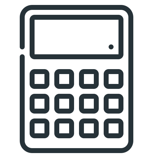 Calculator Generic outline icon