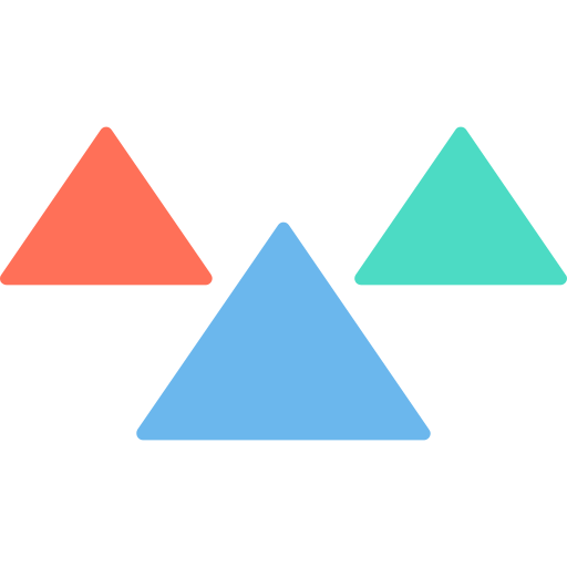 triângulos Generic color fill Ícone