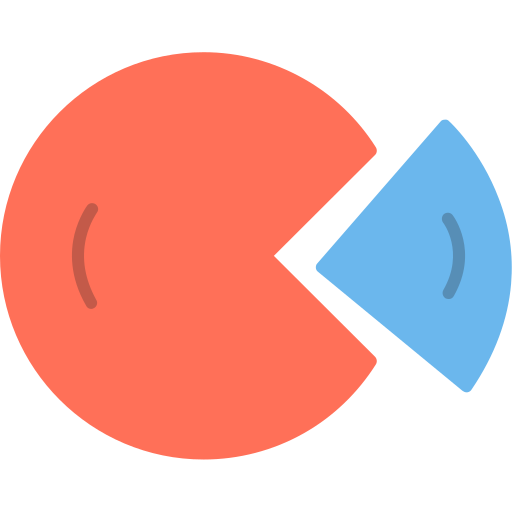 Pie chart icon Generic color fill icon