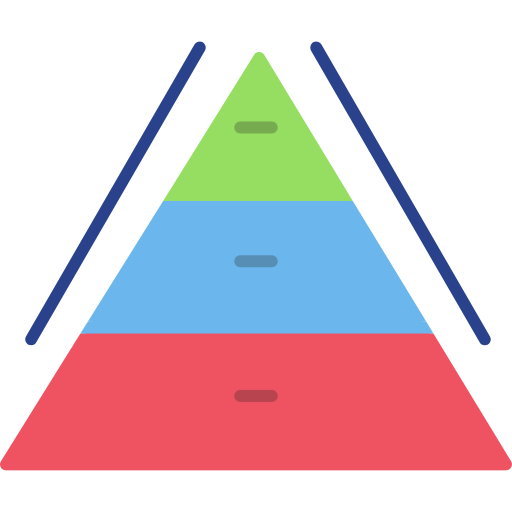 diagramme pyramidal Generic color fill Icône
