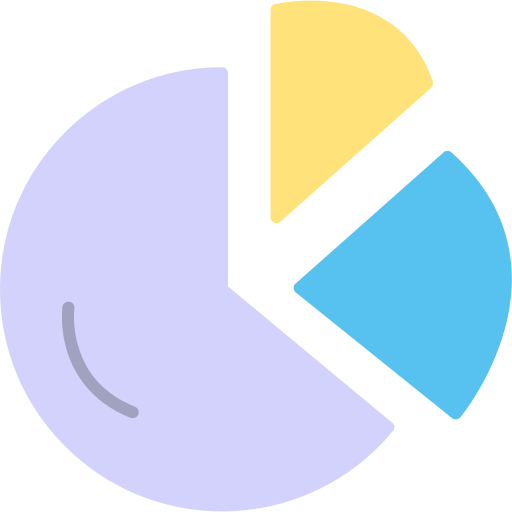Pie chart icon Generic color fill icon