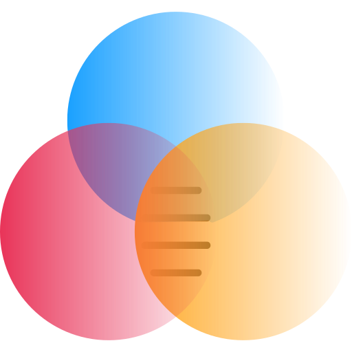cercles superposés Generic color fill Icône