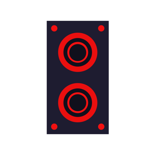 głośnik niskotonowy Generic color fill ikona