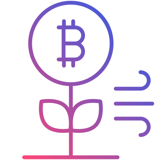 Bitcoin Generic gradient outline icon