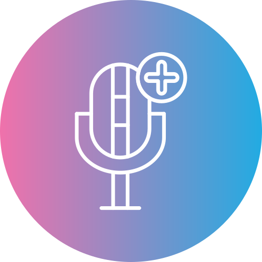 Add microphone Generic gradient fill icon