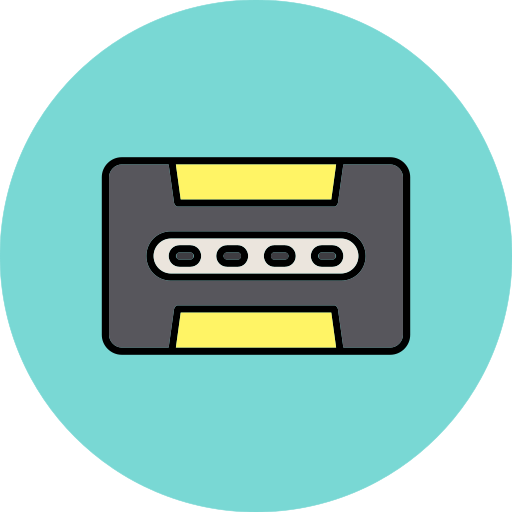 カセット Generic color lineal-color icon