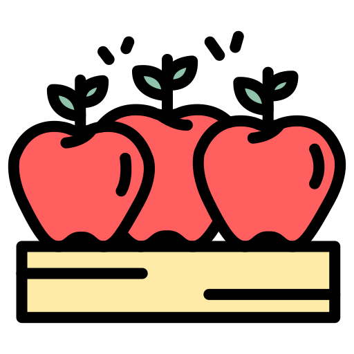 Яблочный фрукт Generic color lineal-color иконка