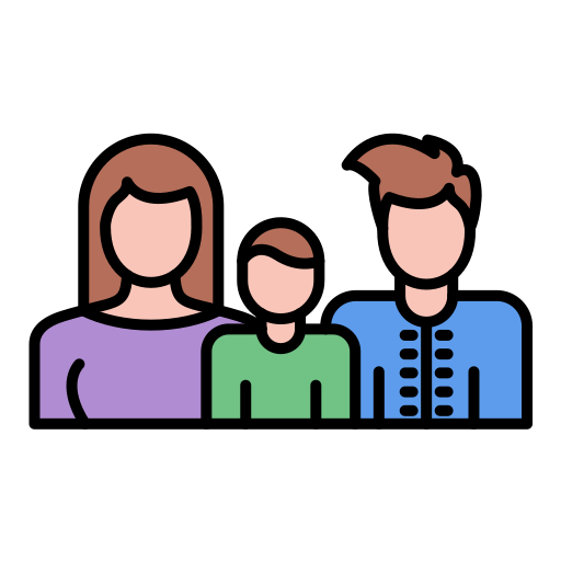 Family Generic color lineal-color icon