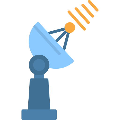 antena satelitarna Generic color fill ikona