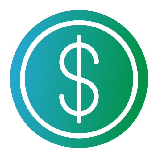 moneta dolarowa Generic gradient fill ikona