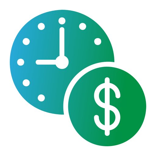 Time is money Generic gradient fill icon