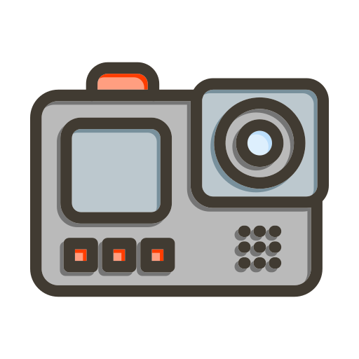 cámara de acción Generic color lineal-color icono