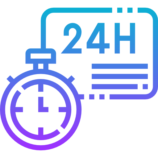 24 hours Meticulous Gradient icon