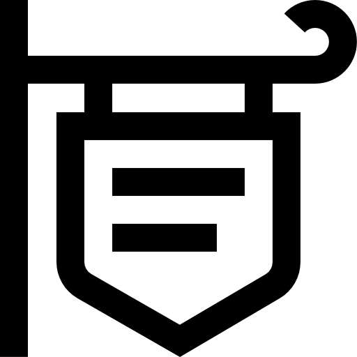 letrero Super Basic Straight Outline icono