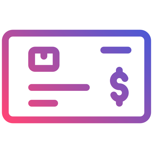 tarjeta bancaria Generic gradient outline icono