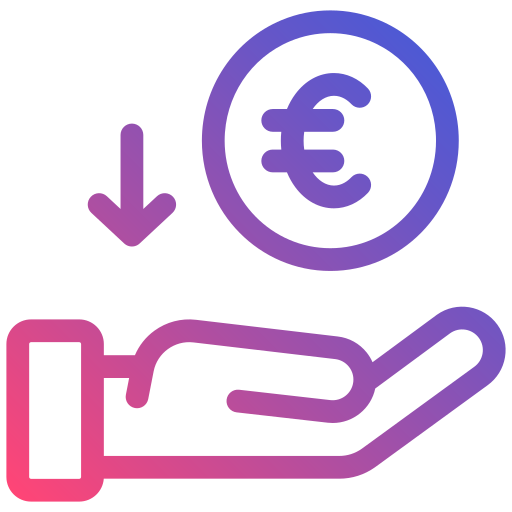 euro Generic gradient outline Icône