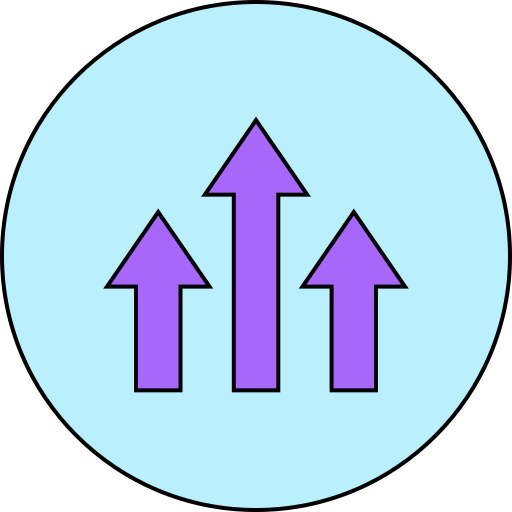freccia su Generic color lineal-color icona