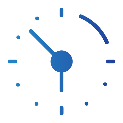 reloj de pared Generic gradient outline icono