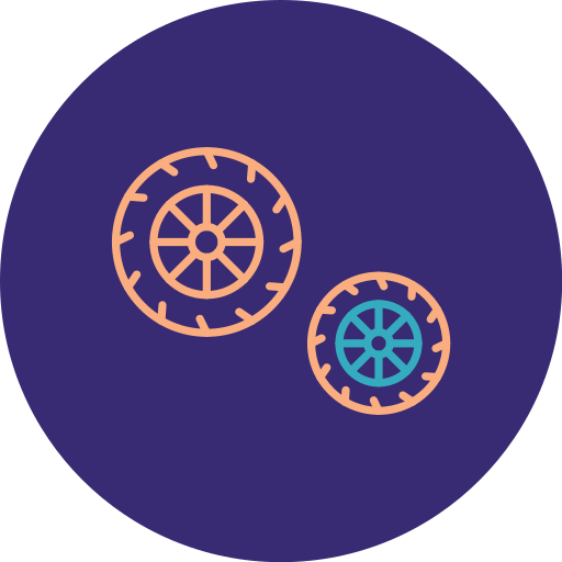 Tires Generic color fill icon