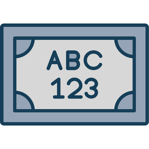 License plate Generic color lineal-color icon