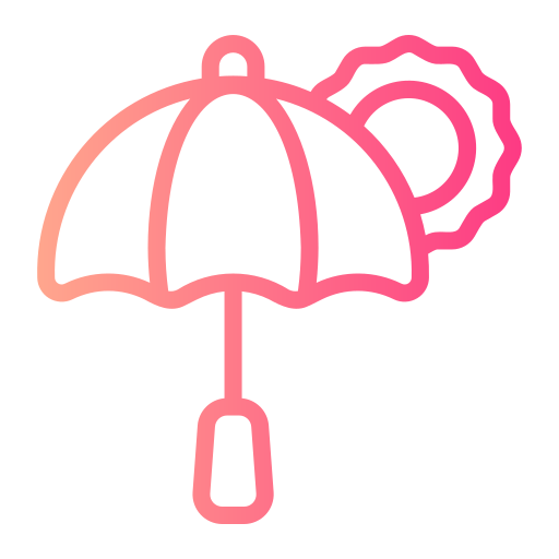 зонт от солнца Generic gradient outline иконка