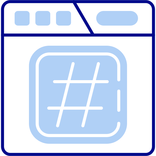 hashtag Generic color lineal-color icon