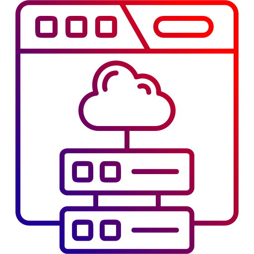 archiviazione nel cloud Generic gradient outline icona