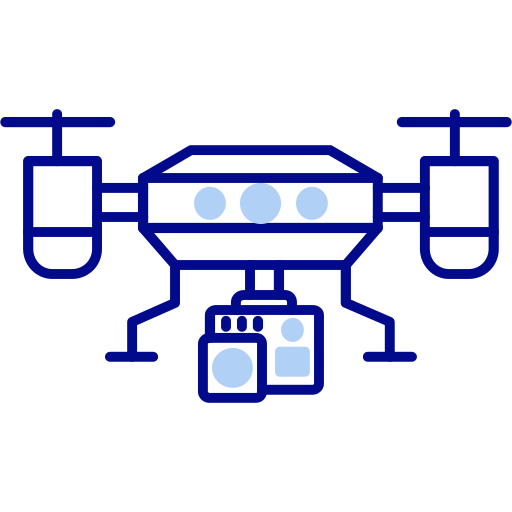 drone con fotocamera Generic color lineal-color icona