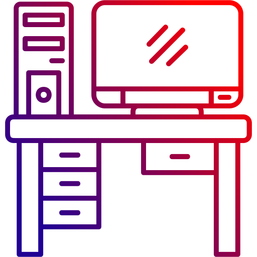 computer Generic gradient outline icoon