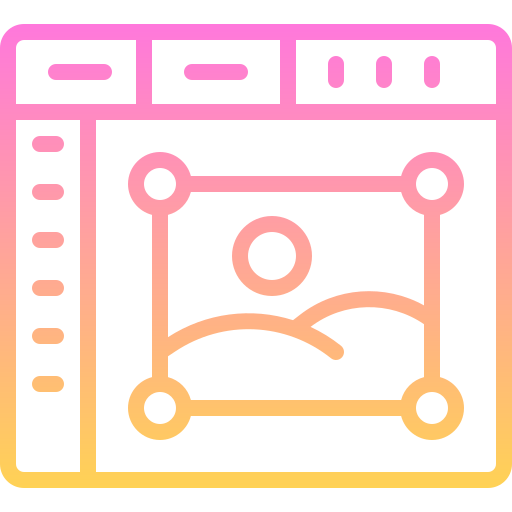 ウェブデザイン Generic gradient outline icon