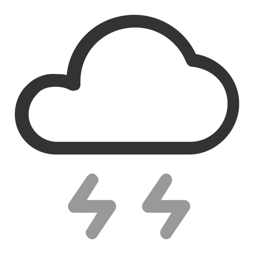 Cloud lightning Generic color outline icon