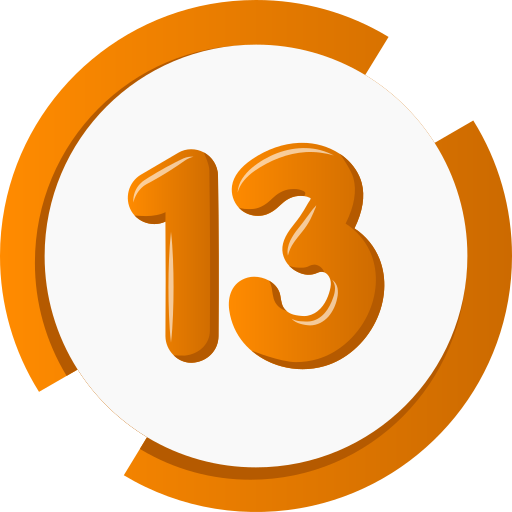 trzynaście Generic gradient fill ikona