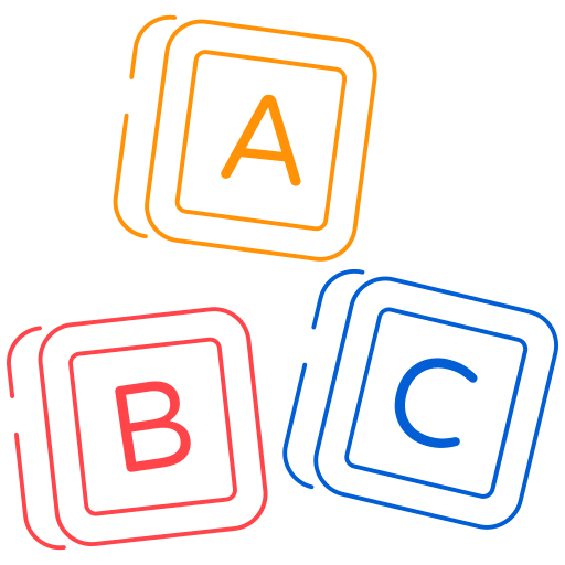 blocco abc Generic color outline icona