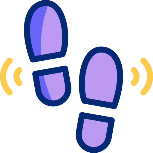 voetafdruk Basic Accent Lineal Color icoon