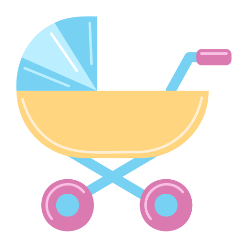 Детская коляска Generic color fill иконка