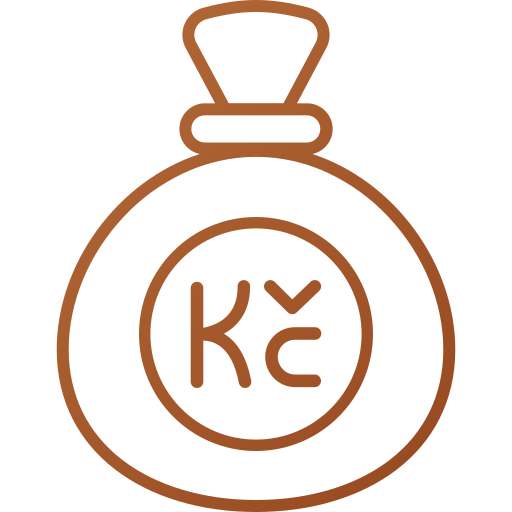 Czech koruna Generic color outline icon