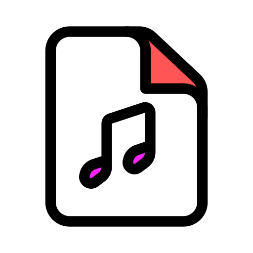 archivo de música Generic color lineal-color icono
