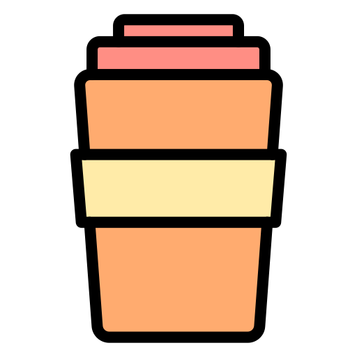 vaso de papel Generic color lineal-color icono