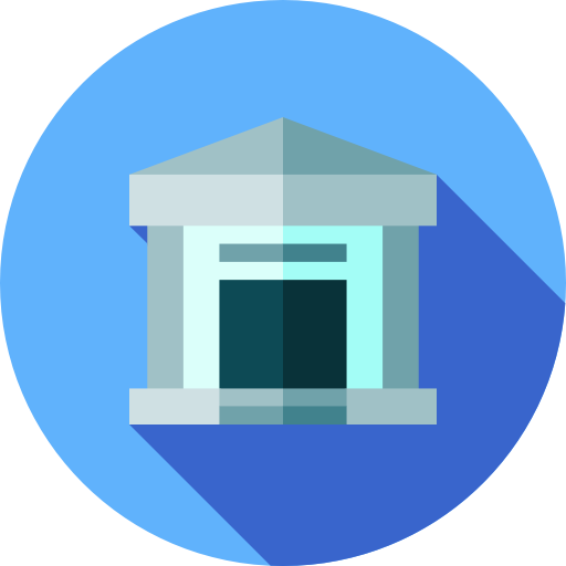 Bank Flat Circular Flat icon