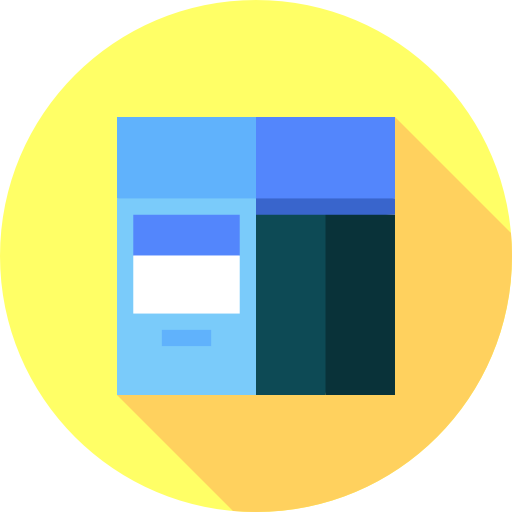bank Flat Circular Flat icon
