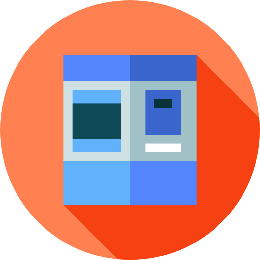geldautomat Flat Circular Flat icon