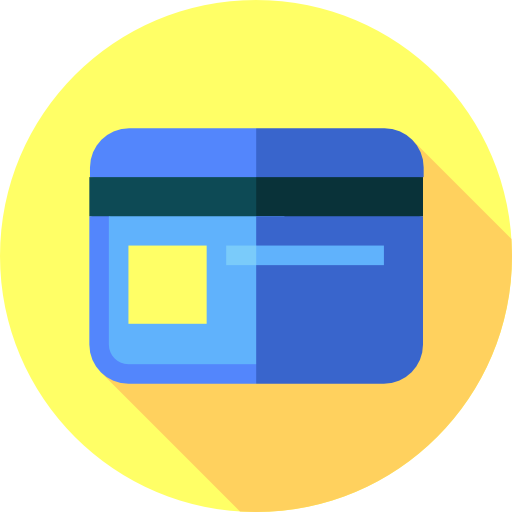 karta kredytowa Flat Circular Flat ikona