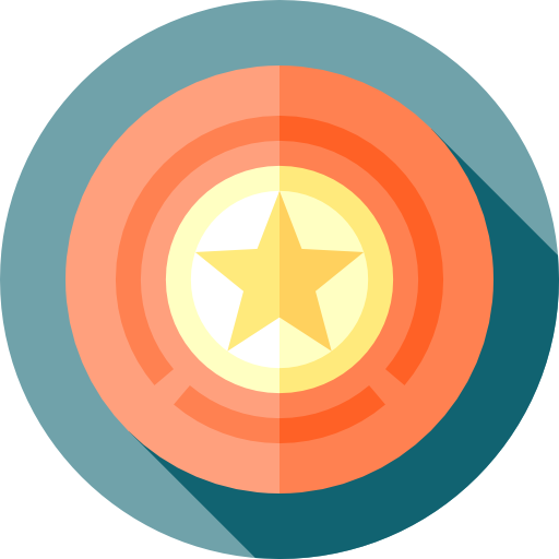 방패 Flat Circular Flat icon