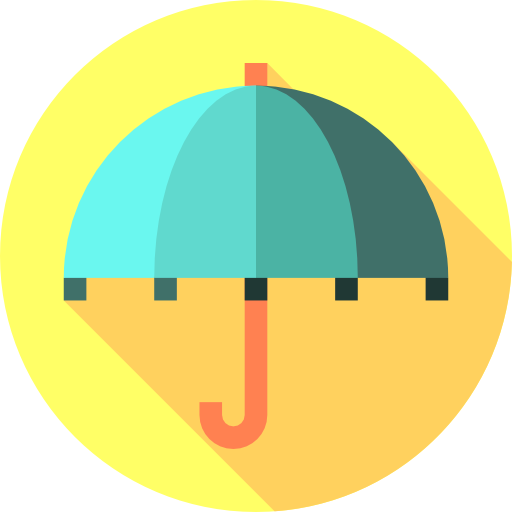 parapluie Flat Circular Flat Icône