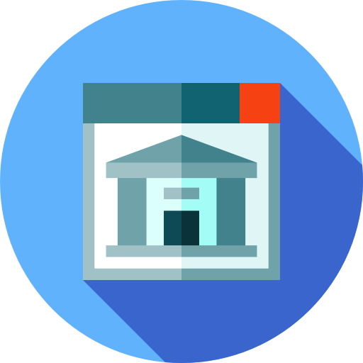 online-banking Flat Circular Flat icon