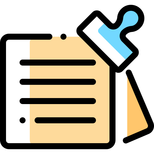 Notes Detailed Rounded Color Omission icon