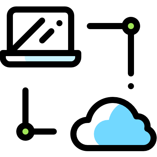 chmura obliczeniowa Detailed Rounded Color Omission ikona