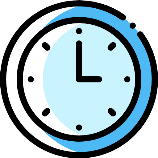 Wall clock Detailed Rounded Color Omission icon
