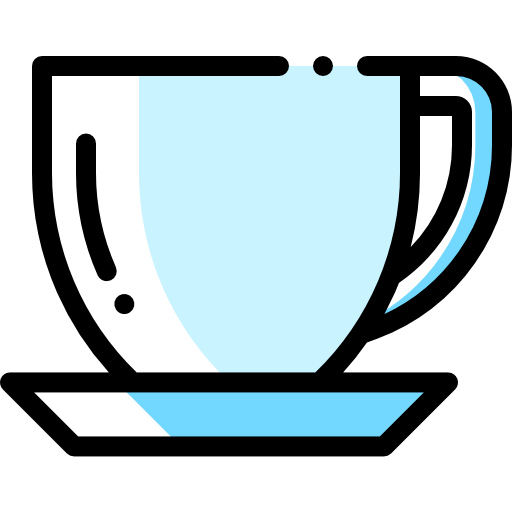 Coffee cup Detailed Rounded Color Omission icon