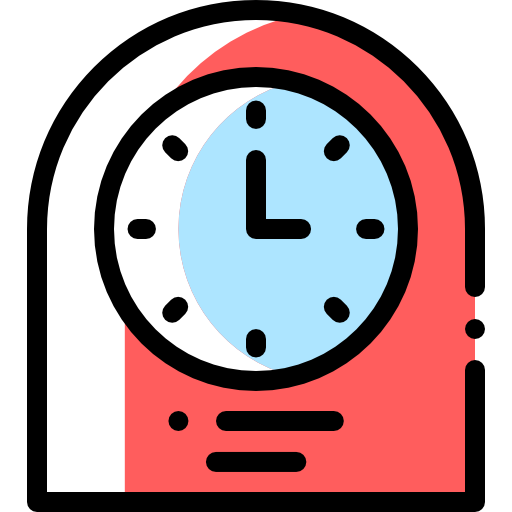 Clock Detailed Rounded Color Omission icon